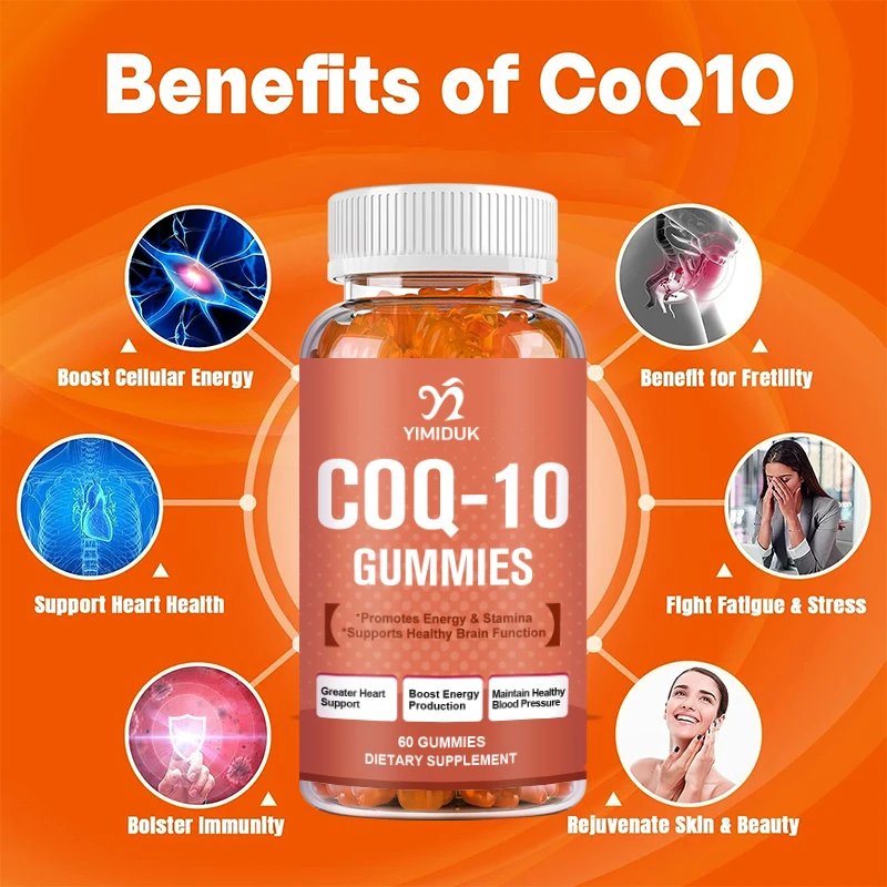 Ultra  Coenzyme Q10 Gummies, Antioxidant for Heart Health Support & Energy Production, CoQ10 Gummies