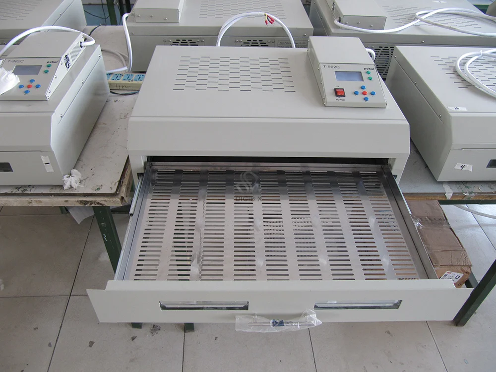 T-962C tepelné záření IC ohřívač reflow pájecí kamna stroj 2500 W 400 x 600 mm RH