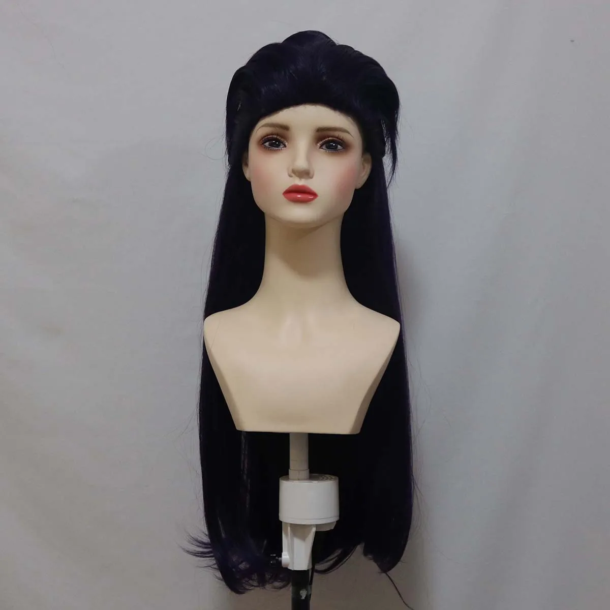 Peruka Syntetyczna Długa Prosta Ciemnofioletowa Jinshi Dark Purple na Halloween, Imprezę Kostiumową, Apothecary Diaries