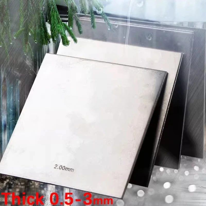 304 Stainless Steel Square Sheet Thickness 0.5-3mm Flat Brushed Metal Polished Plate 100x100mm~300x300mm