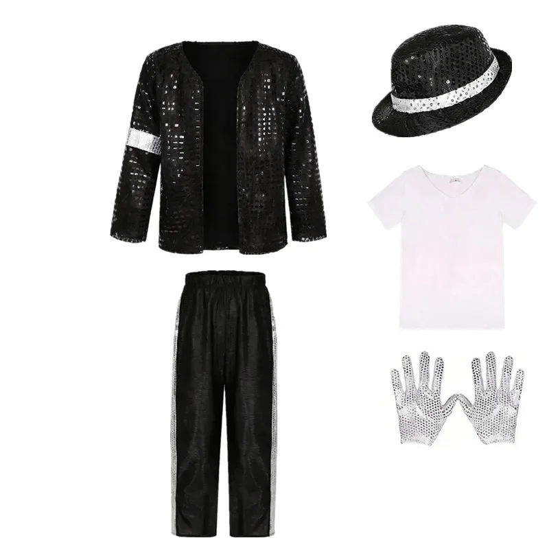 2026 Michael Jackson Kid Clothes Halloween Cosplay Birthday Party Dance Children's Costume Pop Rock Superstar Boys Girls Outfits - Image 5