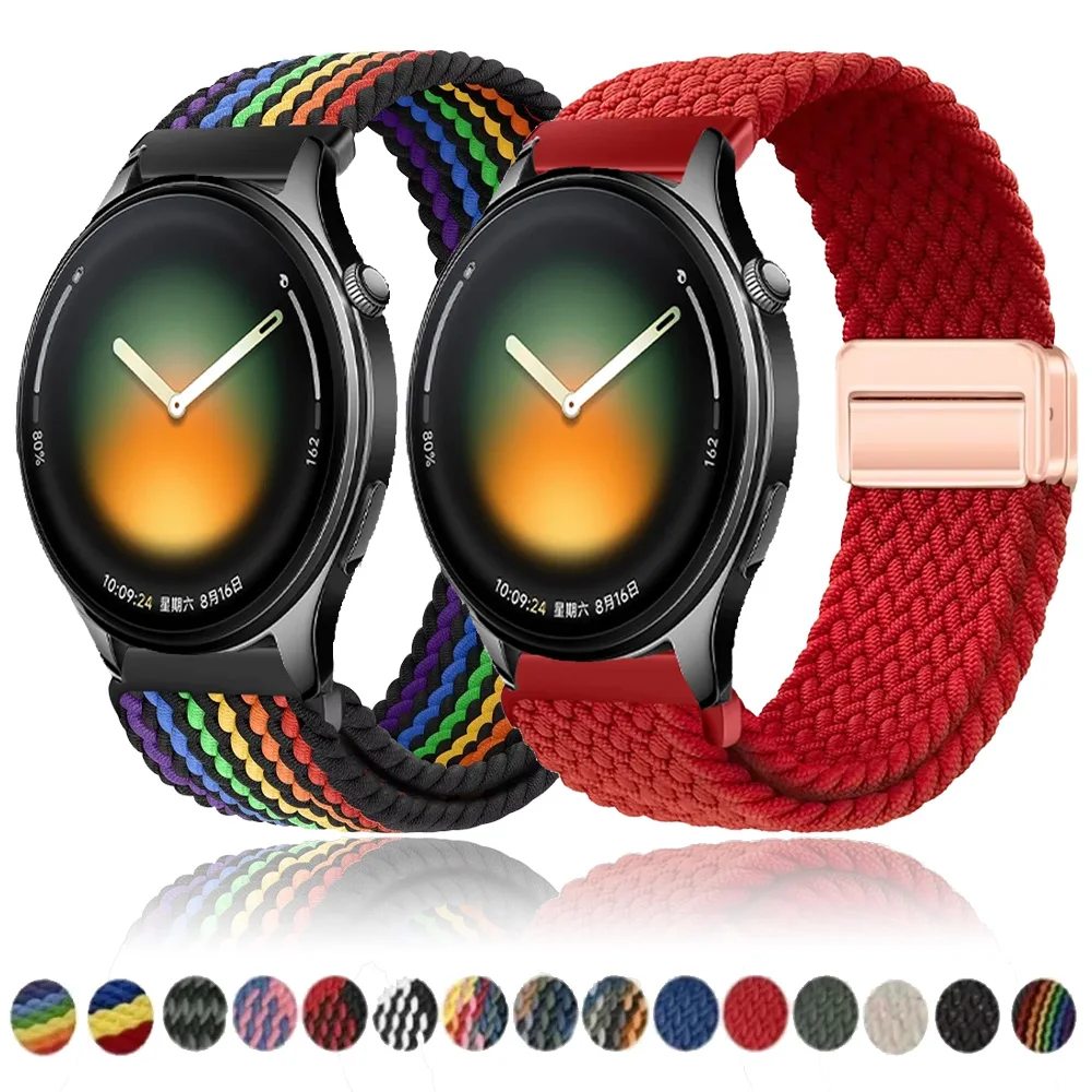 Pulseira de Nylon 20mm 22mm para Xiaomi Watch 5 S4 S3 S2 S1 S4 Sport Color 2/1, Pulseira para OPPO Watch S X X2, Oneplus Watch Lite 3 2