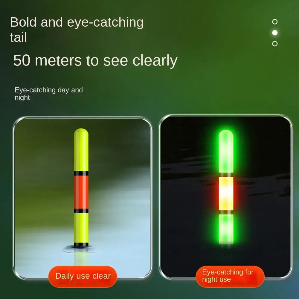 Hot. 3 Lights Electronic Fishing float Indicator Slip Drift Tube Light Float Eye-catching Buoy Strike Bobbers Night fishing