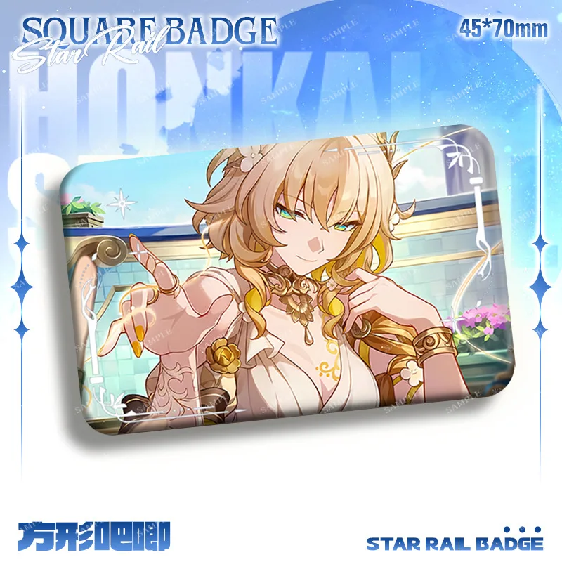 أنيمي هونكاي ستار السكك الحديدية Phainon هيرتا Anaxa تحصيل مستطيل شارة ظهره دبوس حقيبة الديكور أنيمي تحت عنوان ملحق ل Cu #3