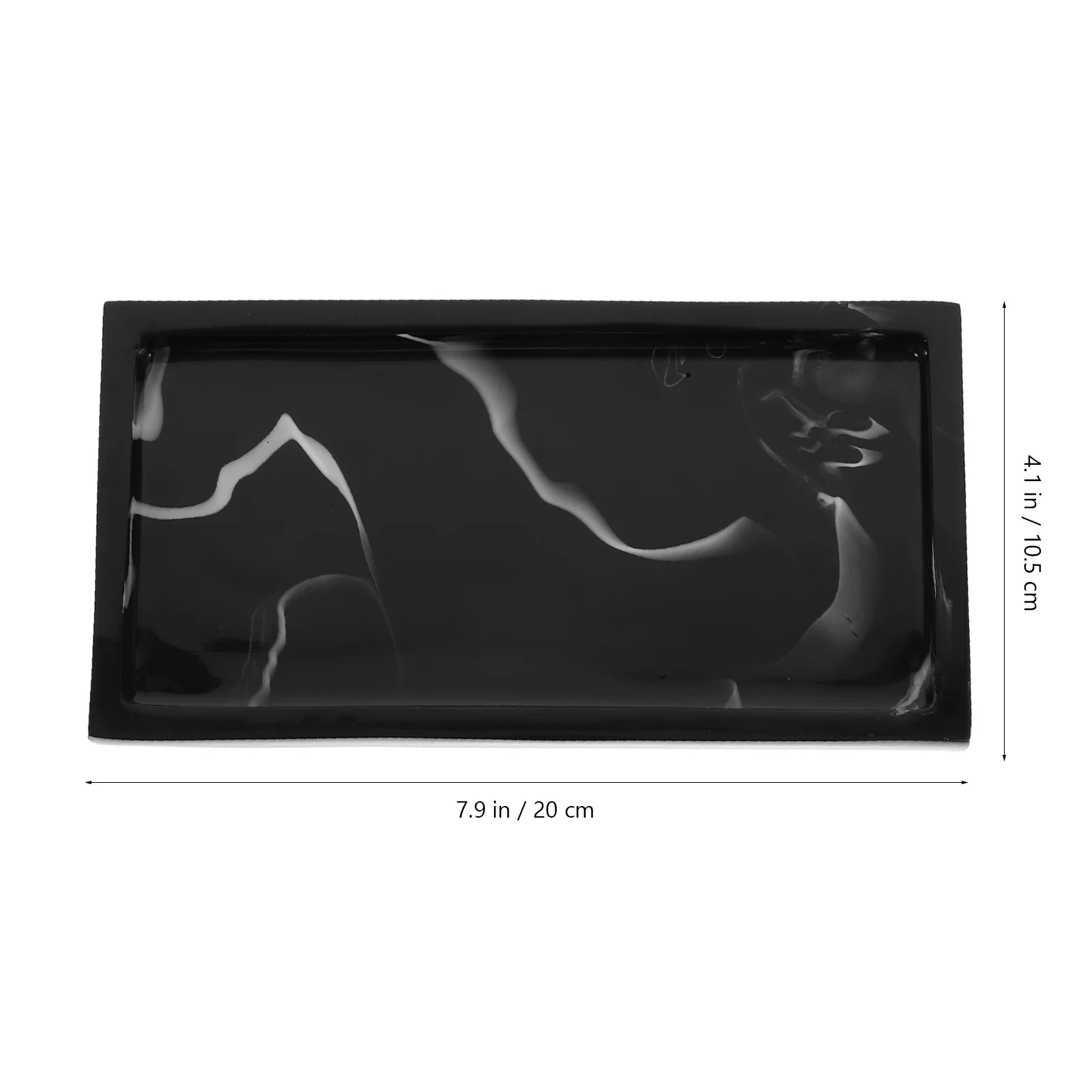 

Stylish Marble Finish Bathroom Tray Vanity Organizer for Jewelry Cosmetics Perfumes Entryway Key Storage Bathroom Tray