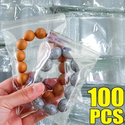 10-100Pcs Transparent Plastic Jewelry Bags PVC Anti-Oxidation Self-Sealing Bag Rings Earrings Necklace Display Packaging Pouch