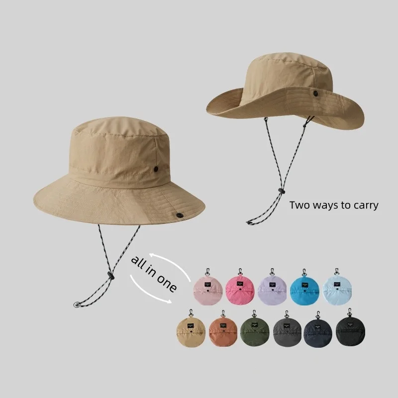 

Quick Drying Fisherman Caps Women Men Outdoor Sun Anti-UV Protection Panama Hats Waterproof Camping Foldable Bob Bucket Sunhats