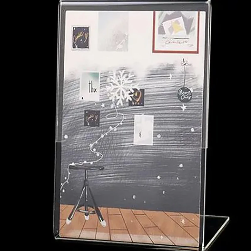 شفافة الاكريليك إطار الصورة عرض موقف مكتب عرض بطاقة حامل شارة السعر كليب تسجيل حامل البطاقة تقف #5