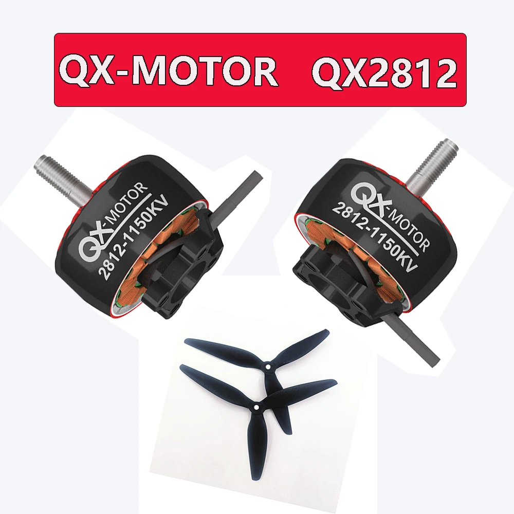 2PCS 2812 900kv 1150kv Brushless Motor  3-6S with 1Pair Propeller 5mm Hollow Shaft for FPV 8-9inch long-distance flight Drones