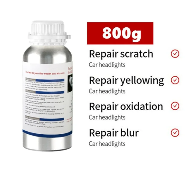 800g headlight chemical polishing kit headlight liquid polymer repair fluid polishing headlight car headlight repair fluid