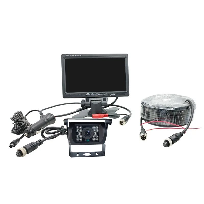 

7 inch large truck LCD reversing image full set of AHD infrared high definition reversing integrated easy to install car image