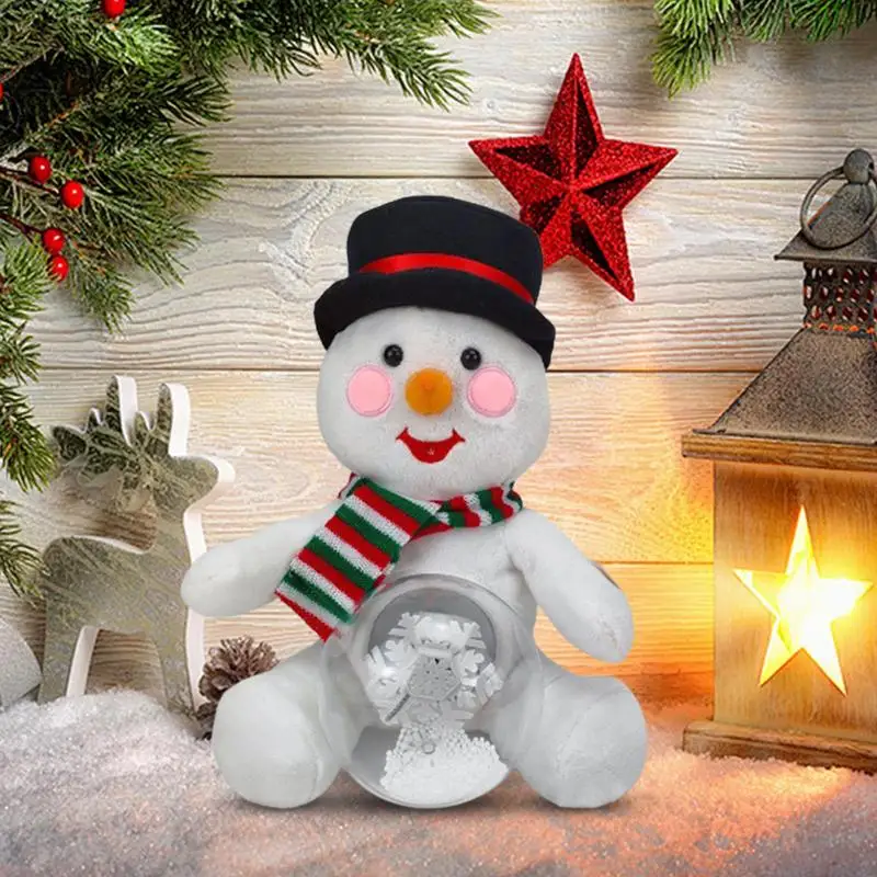 2025 Christmas plush electric toys Christmas snowman can sing and dance Christmas Snowman Figurines Christmas gifts ornaments