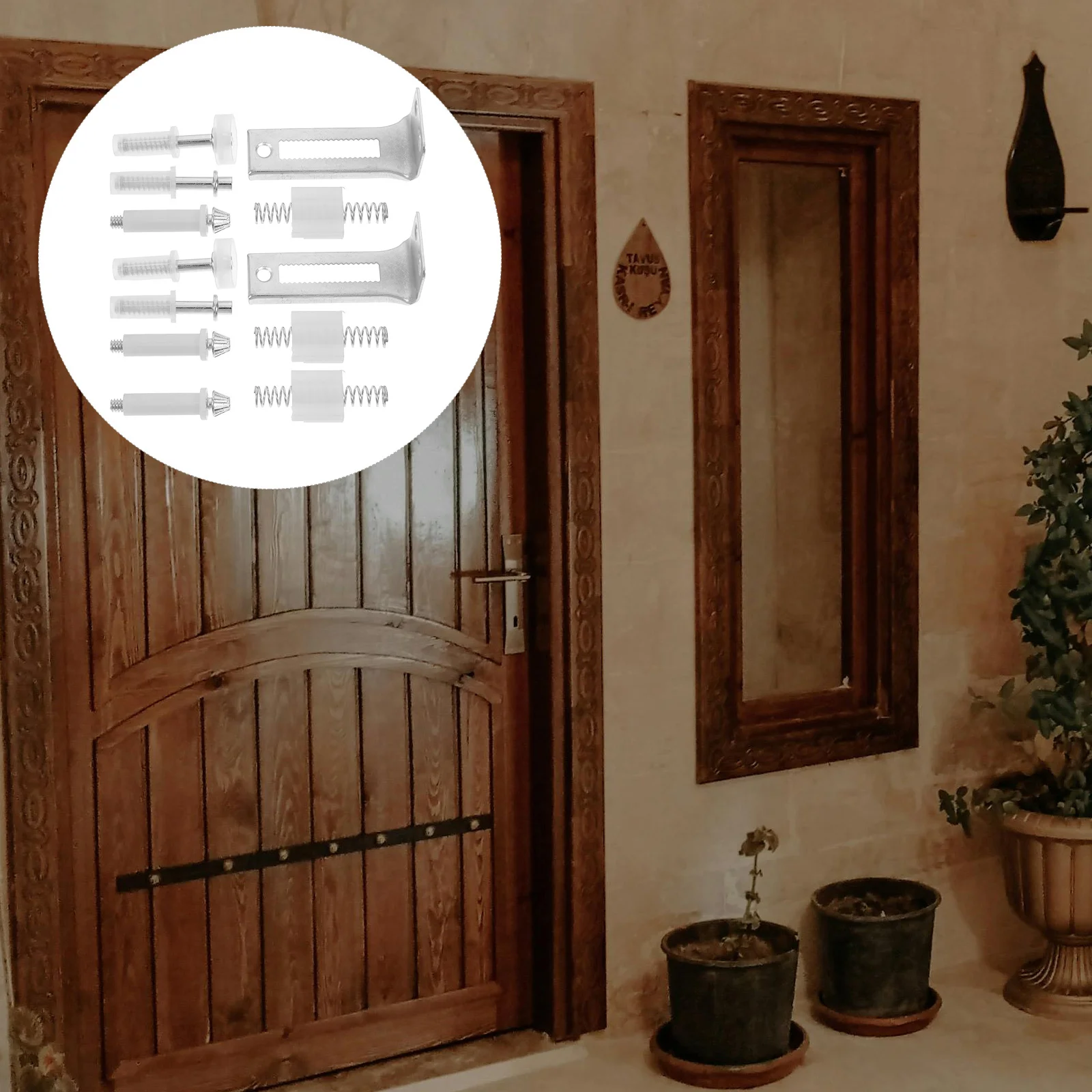 1 مجموعة 1 مجموعة Bifold طقم أدوات الباب خزانة من الفولاذ المقاوم للصدأ محاور الأكورديون مفصلات علوية لانزلاق أجزاء الأبواب القابلة للطي