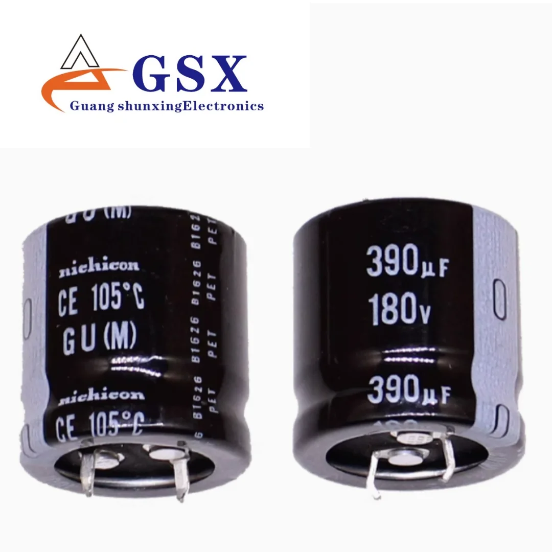 

Nichicon imported direct insertion aluminum electrolytic capacitor 180v390uf 25 * 25 Nichicon GU 105 degrees
