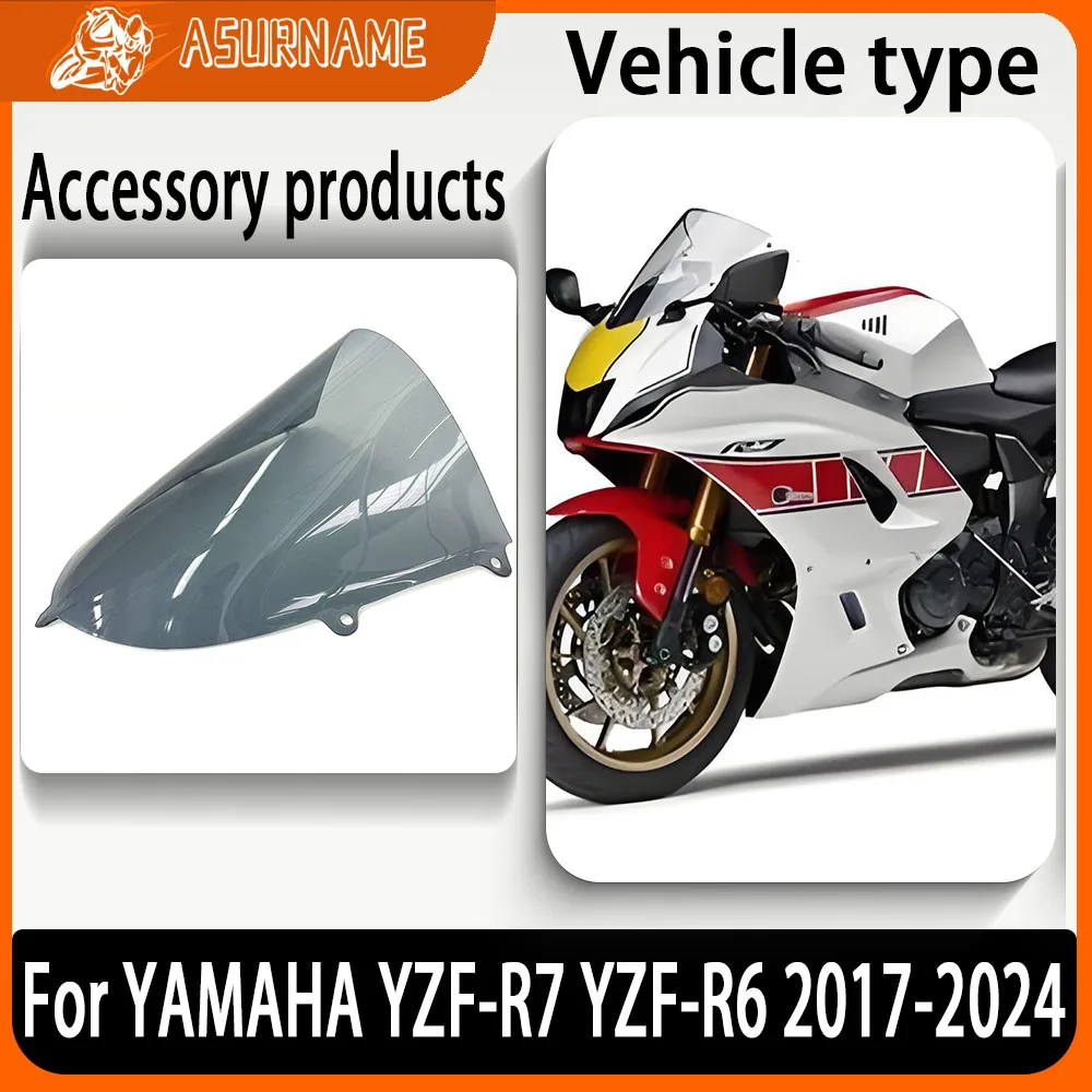 

Motorcycle Windshield For YAMAHA YZF-R7 YZF-R6 Heighten Windscreen Enlarge Wind Spoiler Cover Fairing Windshield WRS RacingMotor