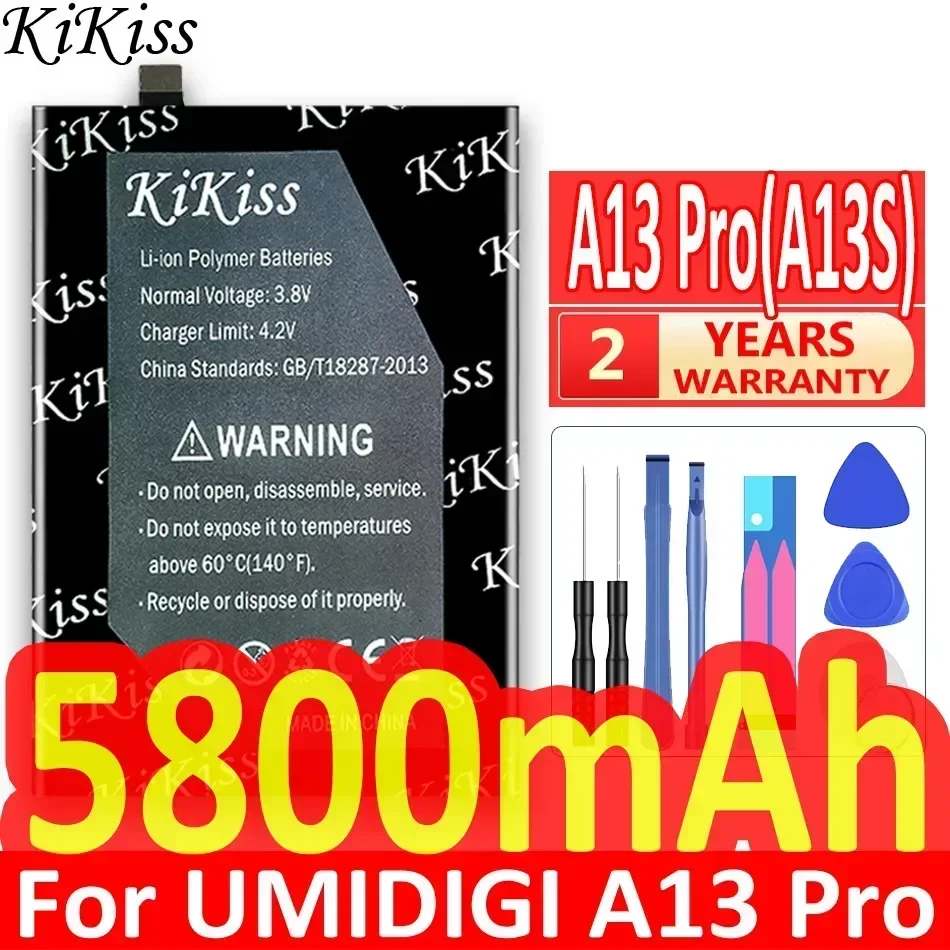 KiKiss Battery A13S 5800mAh for UMIDIGI A13 Pro A13Pro Mobile Phone