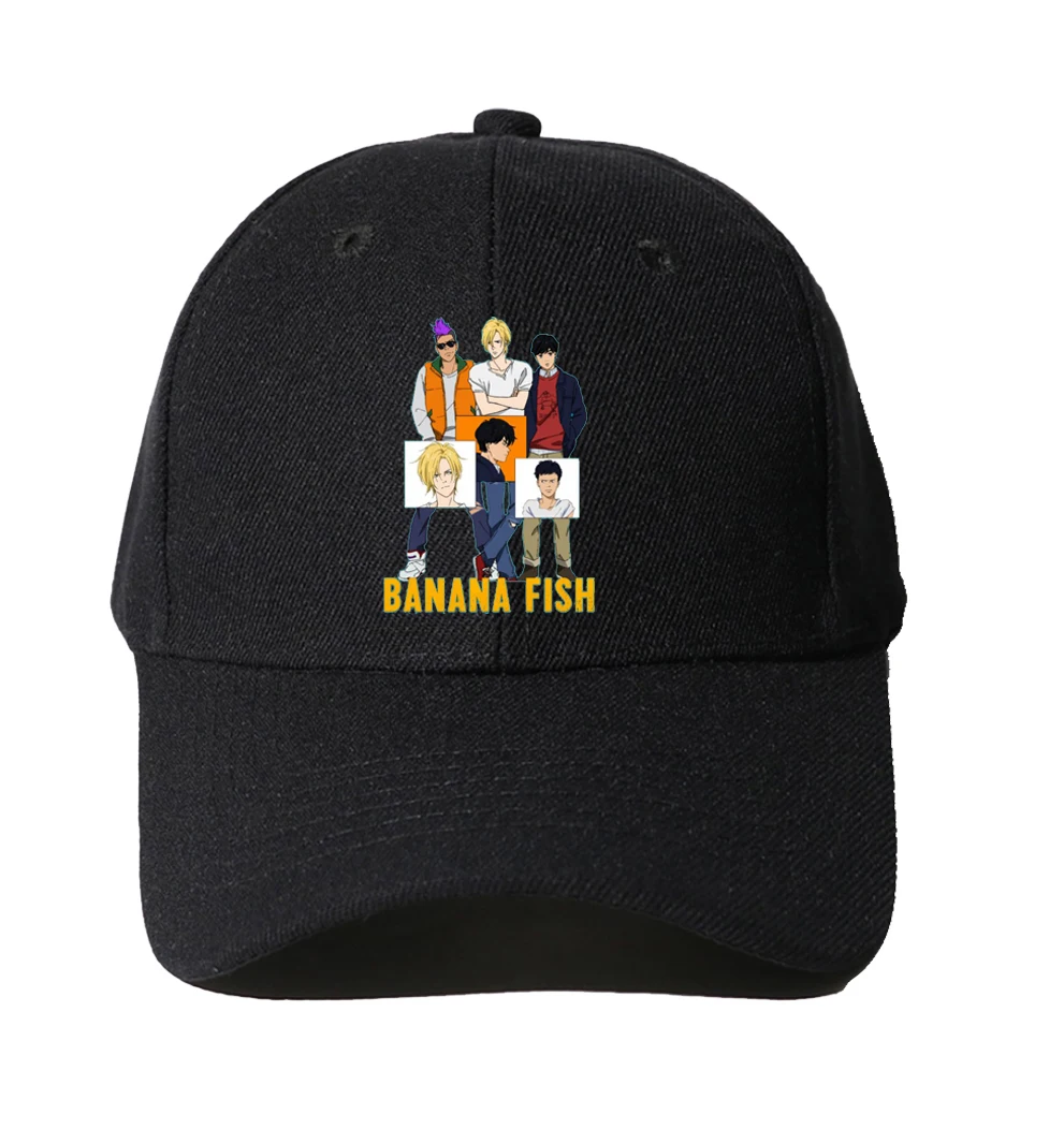 Unisex Baseball Cap Teenagers Hip Hop Snapback Sport cap Boys Girls Sun Hat For anime Banana Fish Cartoon New Gift