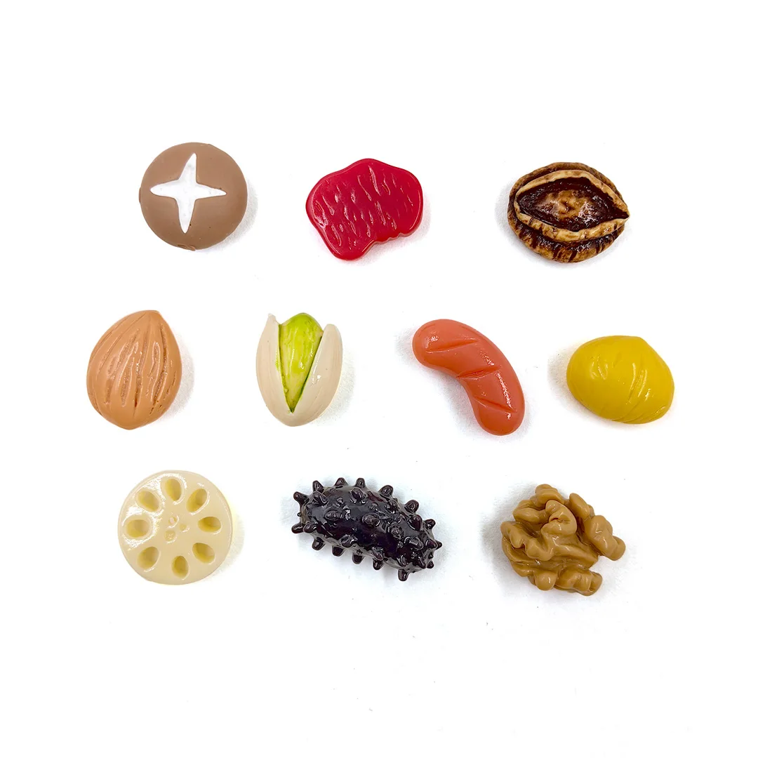10pcs Food Fridge Magnet Abalone Sea Cucumber Beef Figurine Resin Refrigerator Whiteboard Sticker Decoration Kitchen Accessories