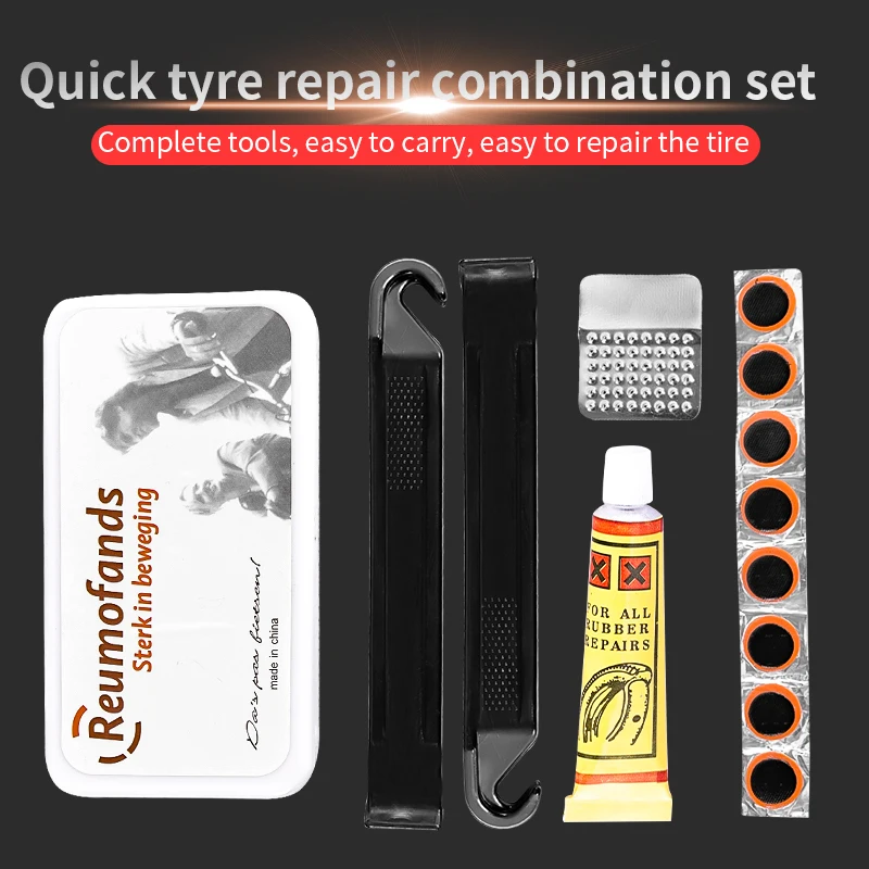 Outdoor MTB Riding Portable Tire Repair Kit Bicycle Glue Patch Tool Bicycle Tire Repair Tool Bicycle Tyre Repair Combination Set