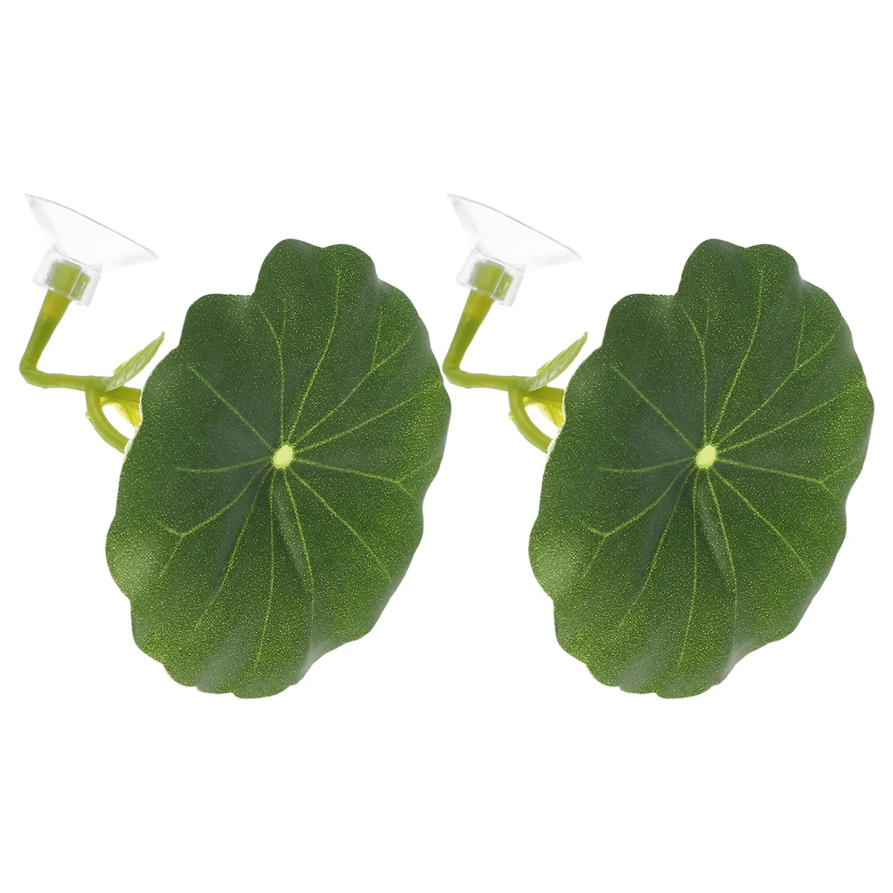 

2pcs Leaf Hammock Artificial Lotus Leaves High Simulation Betta Leaf Tank Accessories Resting Hiding Breeding Resting Bed