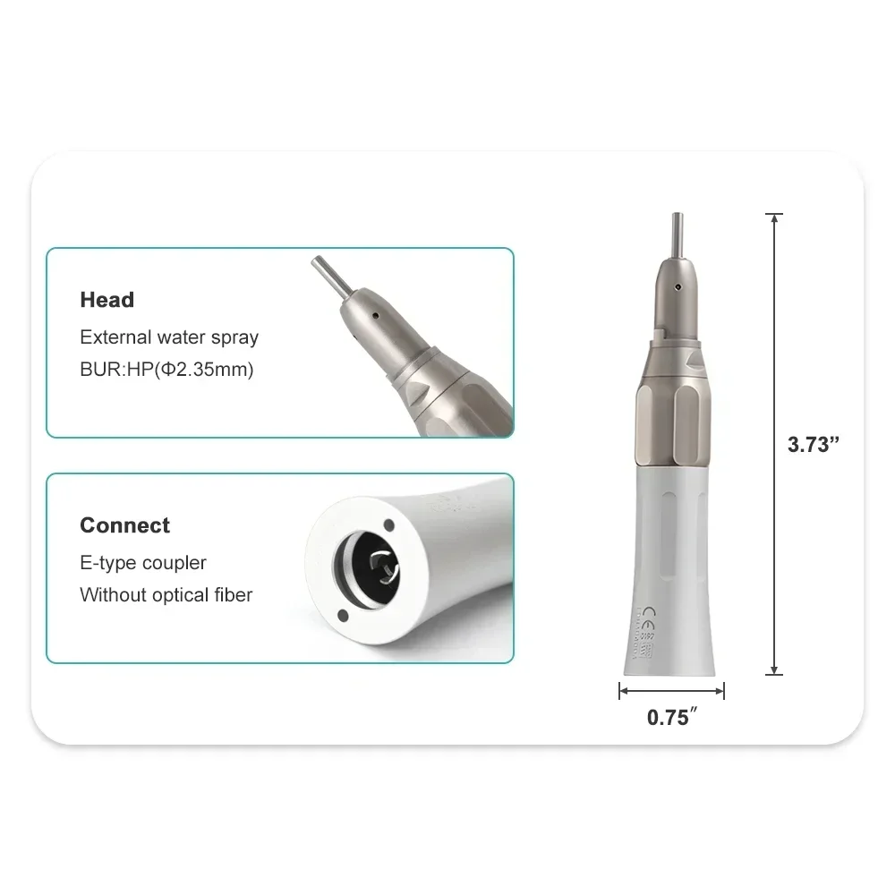 FX Dental Low Speed Contra Angle Mini Air Motor 2/4 Holes Available for Dentist Straight Handpiece Kit Low Speed Contra Angle