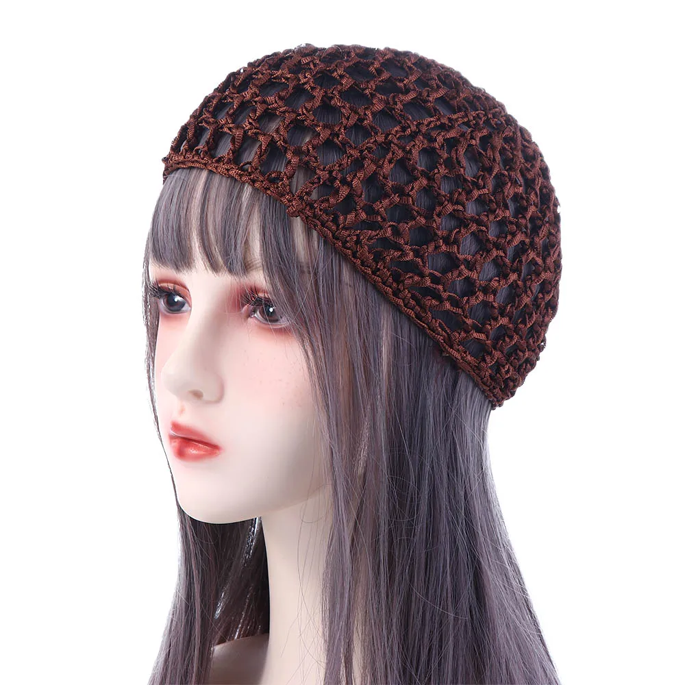 

Women Turbans Cover Crochet Night Handmade Net Hat Mesh Cap Snood Hair Net