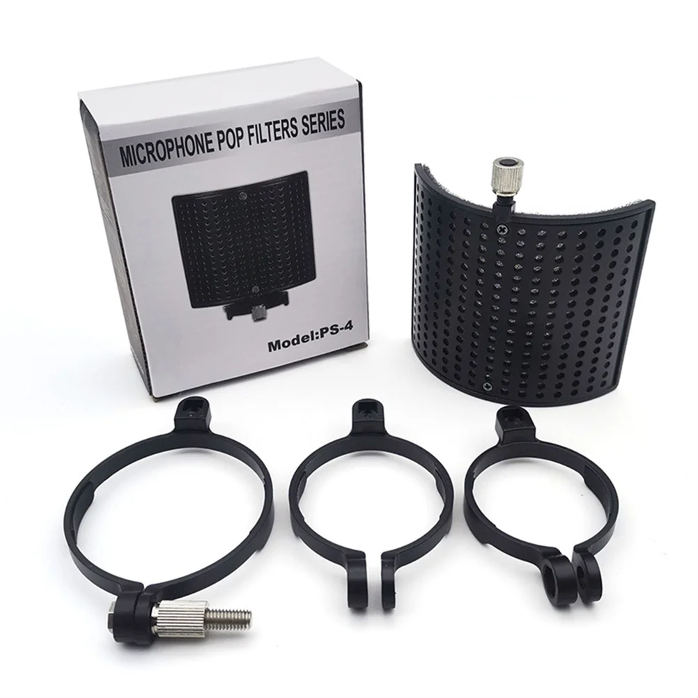 1 set 1 Set U-Shape Microphone Windshield Pop Filter For Noise Reduction Dust Protection Mic Accessories Sound-Absorbing Cover
