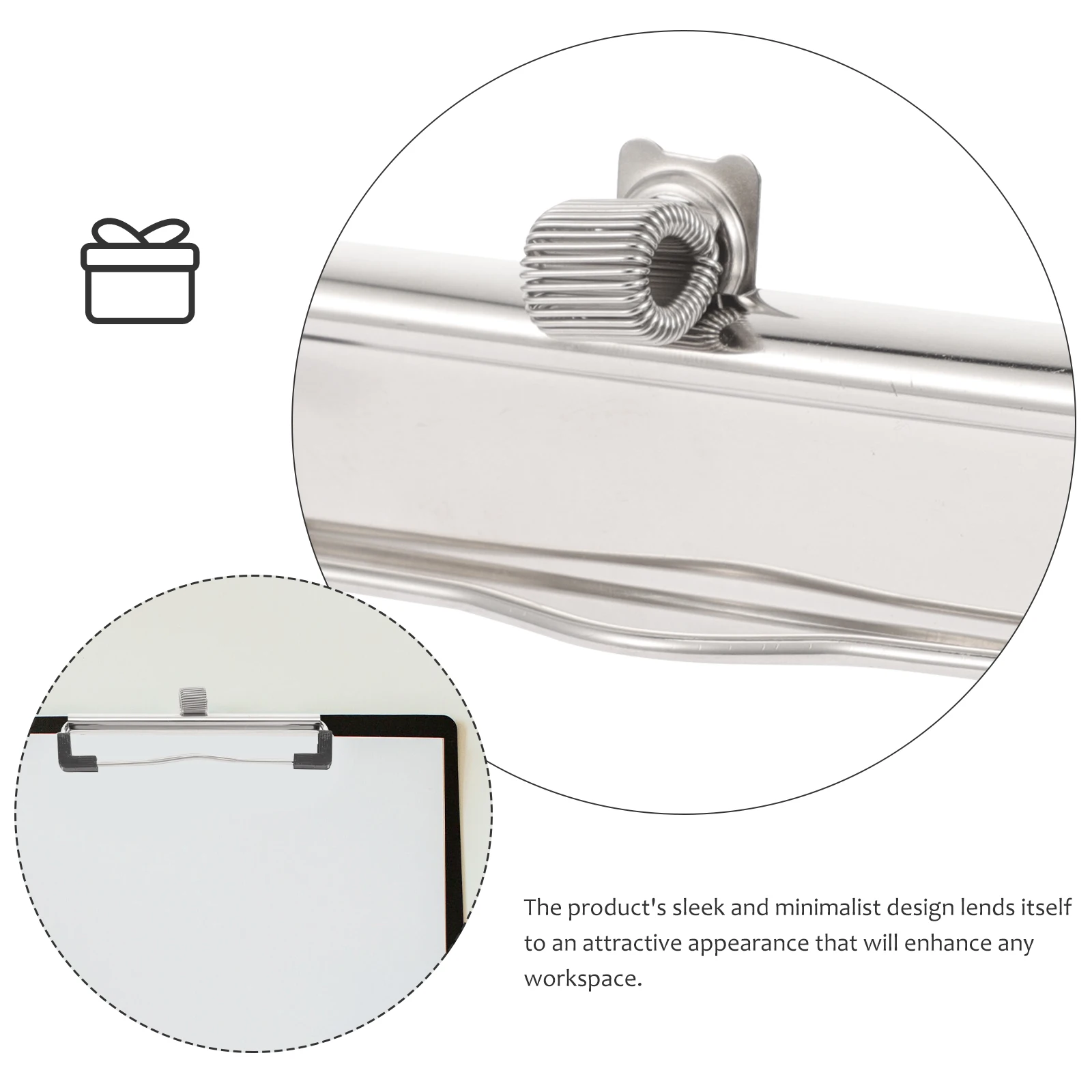 

5Pcs Clipboard Clips Metal Material Office Supply Nurse Teacher Contractor Use Secure Hold Attractive Appearance