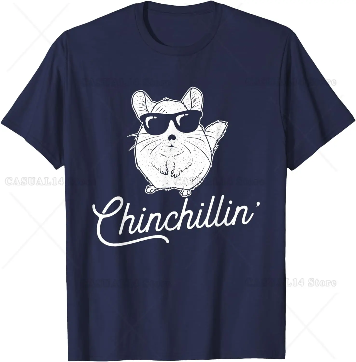 Chinchillin' - Funny Chinchilla Lovers T-Shirt T-Shirt Unisex Cotton Short Sleeve Easy To Wear and Match