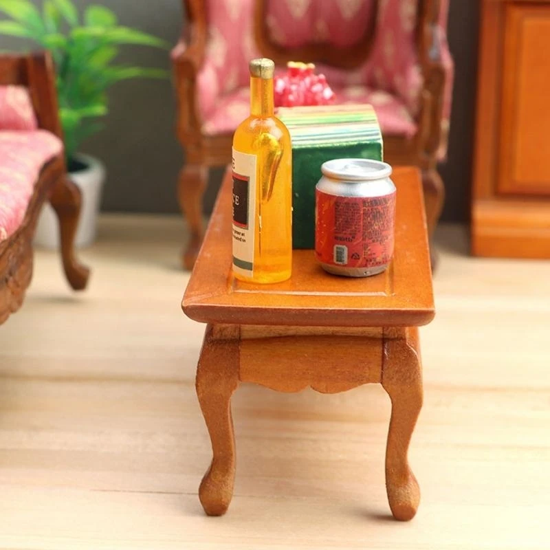 جذابة دمية صغيرة الأثاث دمية الجدول مجلس الوزراء حية تصميم الخشب دمية الأثاث جودة الأثاث 15UB