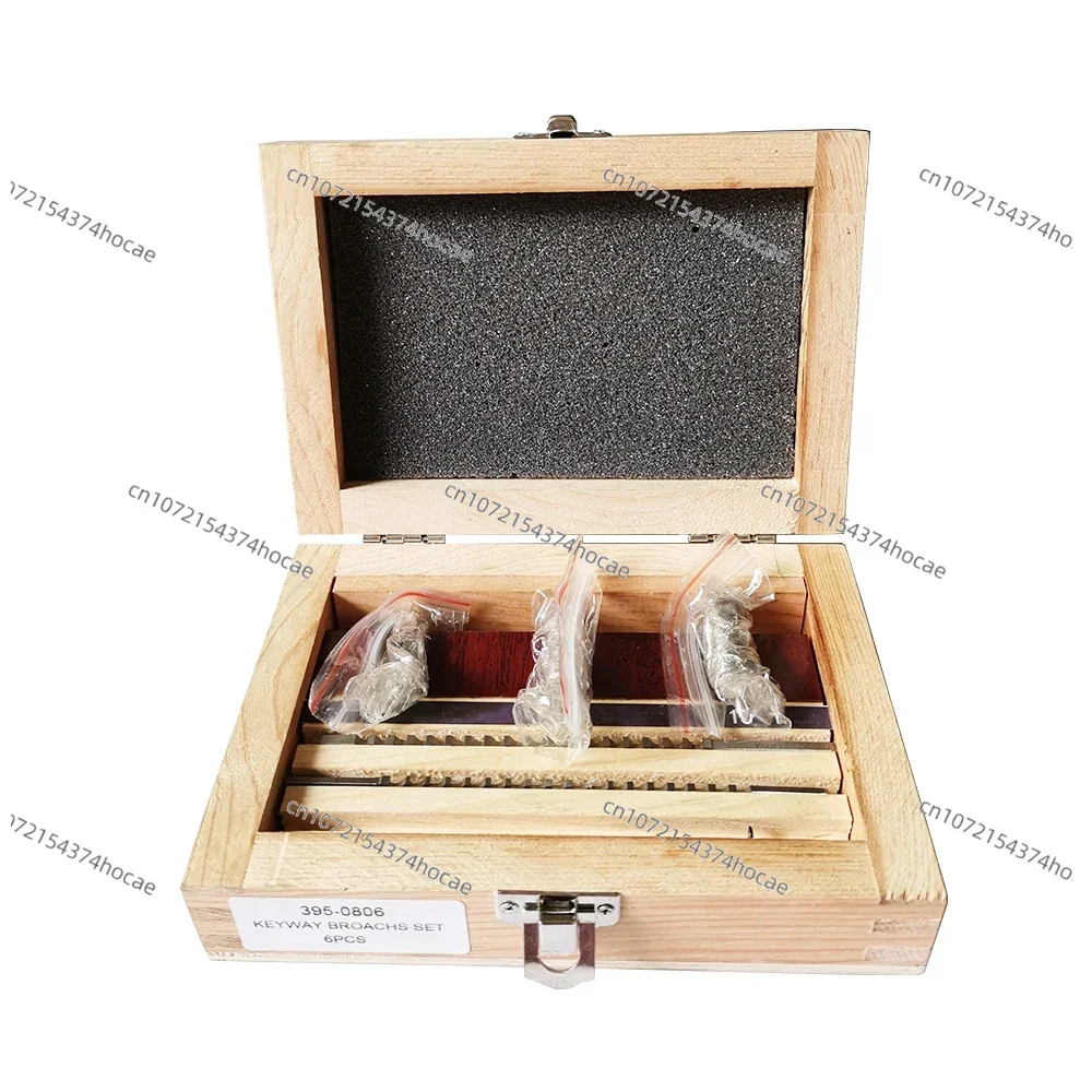 

HSS Keyway Broach Set, Metric 2mm-3mm Sizes, 6/8/10 Collared Bushings with Shims, CNC Cutting Tools for Precise Machining