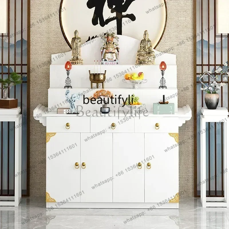 Factory CustomizationBuddha Niche Altar Buddha Shrine Modern Altar Buddha Table Tibetan Ladder Altar Bodhisattva