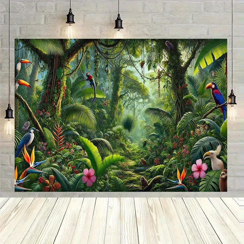 Outdoor Adventure Background - 1 Stück Dschungel Abenteuer Hintergrund Banner
