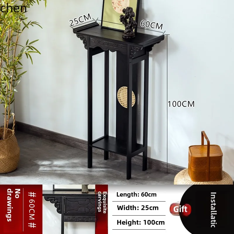 Nowy chiński stojak na ozdoby na werandę, brązowy dekoracyjny stół, antyczne rękodzieło, podłogowy ekspozytor.