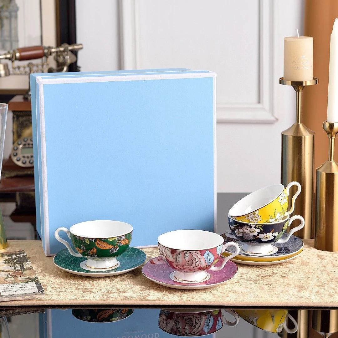 Light Luxury Floral Bone China - Coffee Tea Festival ulasan dan harga