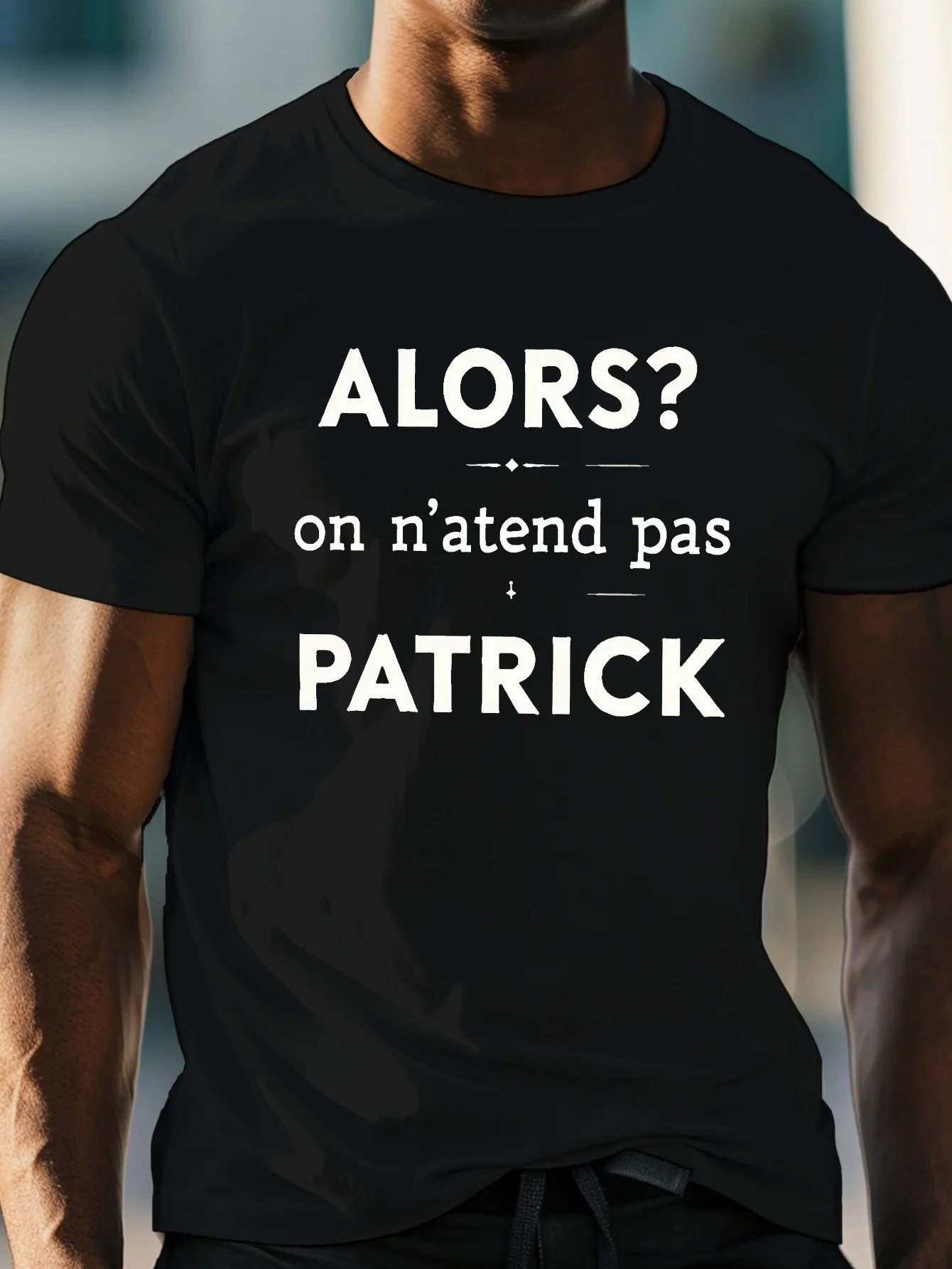 So, Patrick, Let's Go Bold with the Print: Men's Short-Sleeve Crew Neck T-Shirt, Casual and Comfortable Lightweight Top, Perfect for Summer