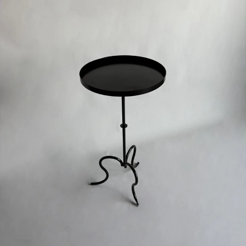 Retro wrought iron edge small apartment simple sofa light luxury tea table 4