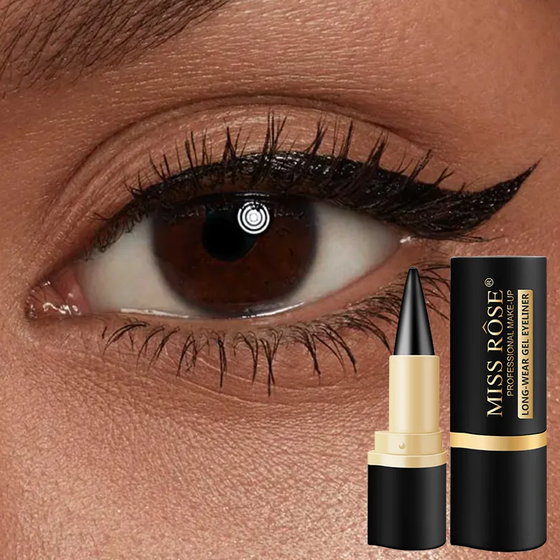 MissRose Waterproof Eyeliner Gel Matte - 24H Quick-drying Rich Pigment Single Head Gel Pencil Smudge-proof Long-lasting Black