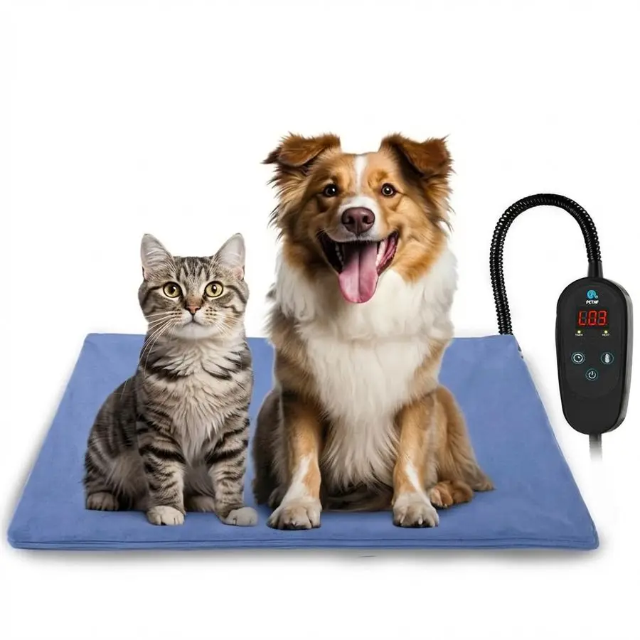 

Pet Heating Pad Temperature Adjustment Dog Antibite Puppy with Timer Indoor Waterproof Pet Warming Electric Heated Bed Mat Dog