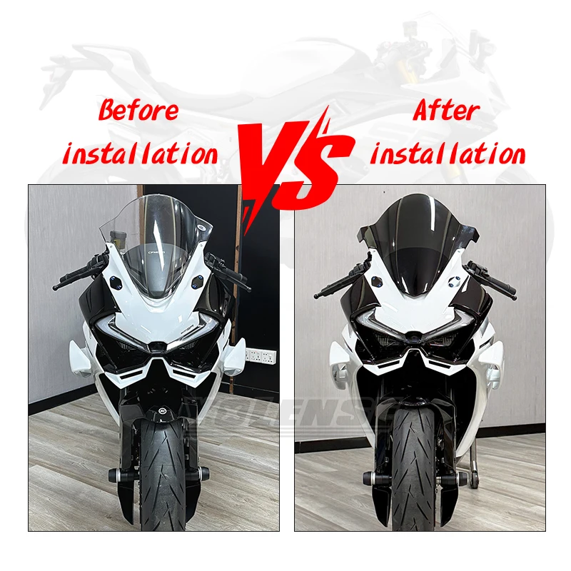 Competition Windshield For 500SR 500 SR 2026 2027 Motorcycle Heighten Windscreen Wind Deflectors Shield Protector