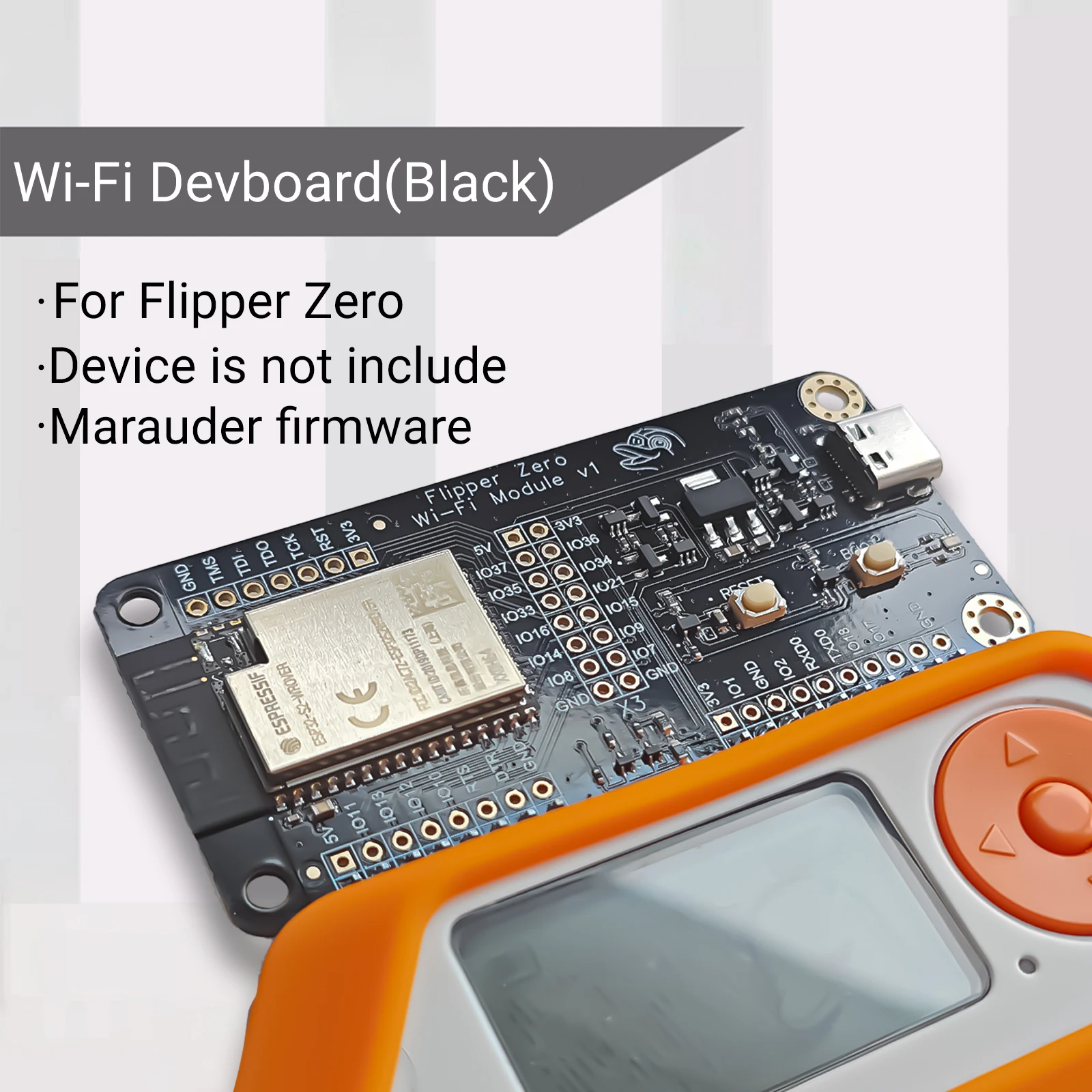 

Flipper Zero Wi-Fi Devboard Kit with Marauder Firmware, Includes Prototyping Board, Header Pins and Jumper Wires