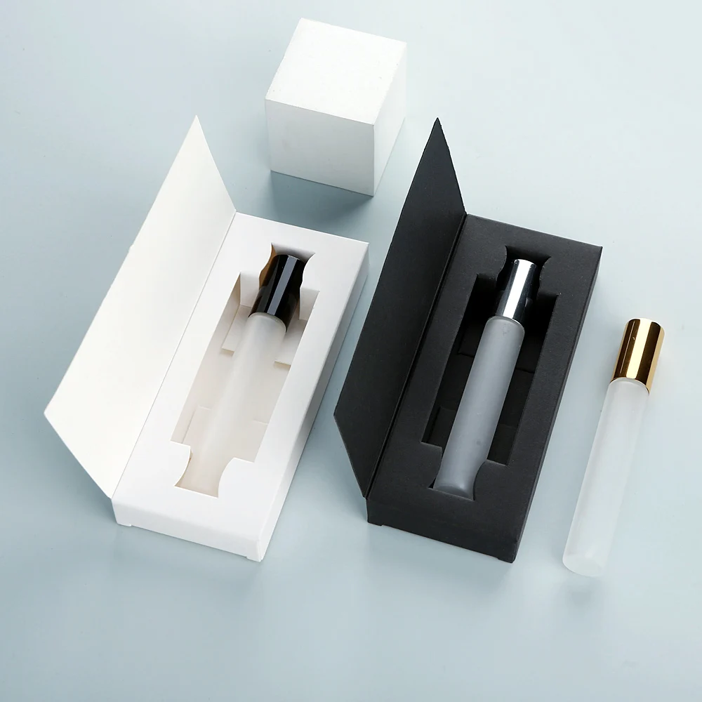 50Pcs 5/10/15ml 골드/실버/블랙 알루미늄 스프레이어 미세 안개 젖빛 유리 향수 스프레이어, 멀티 사이즈, 에코 재사용 가능, 박스 포함