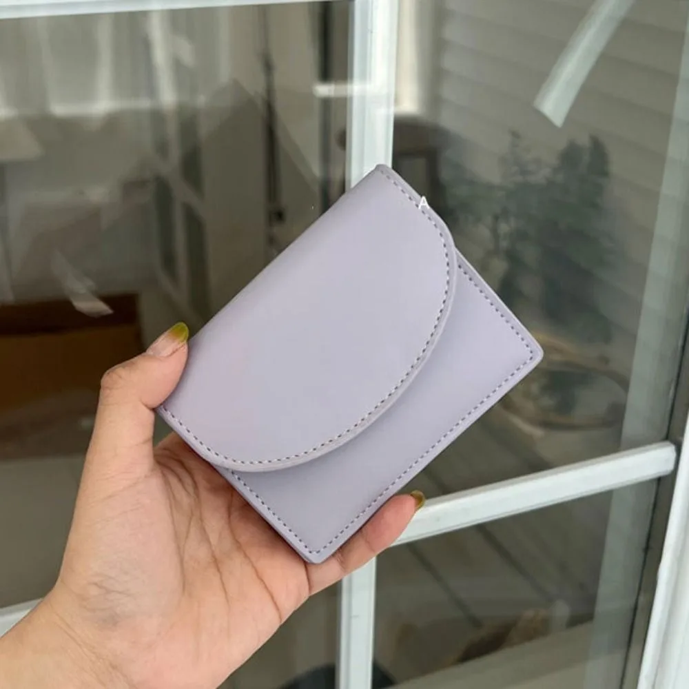 New PU Leather Women Wallets Portable Large Capacity Cash Bag Dopamine Color Small Card Holders Female