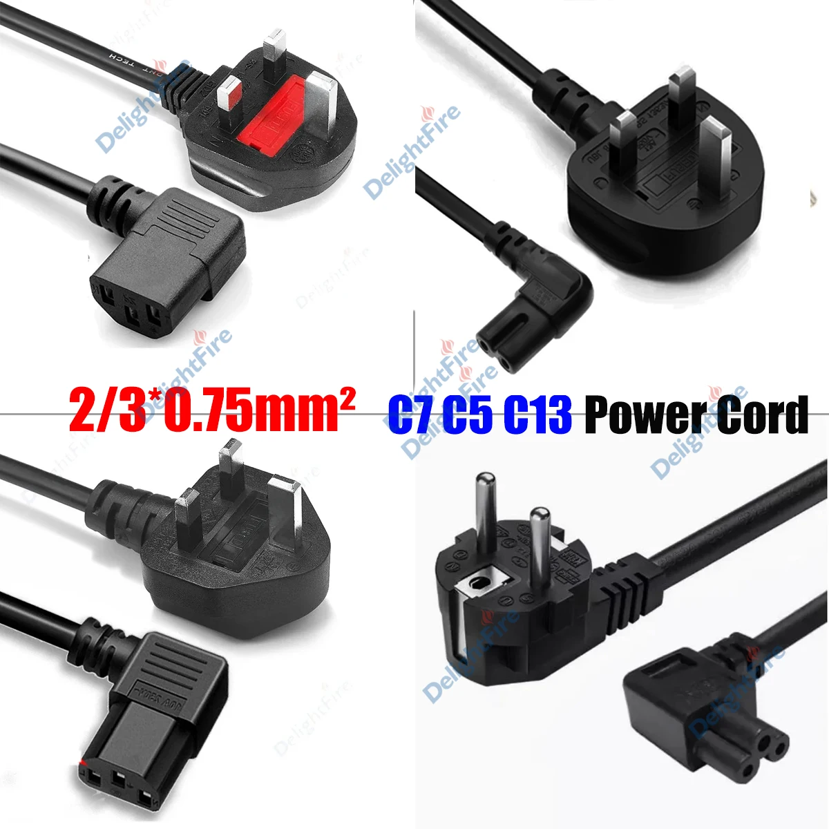 IEC320 C13 C5 C7 Eu…