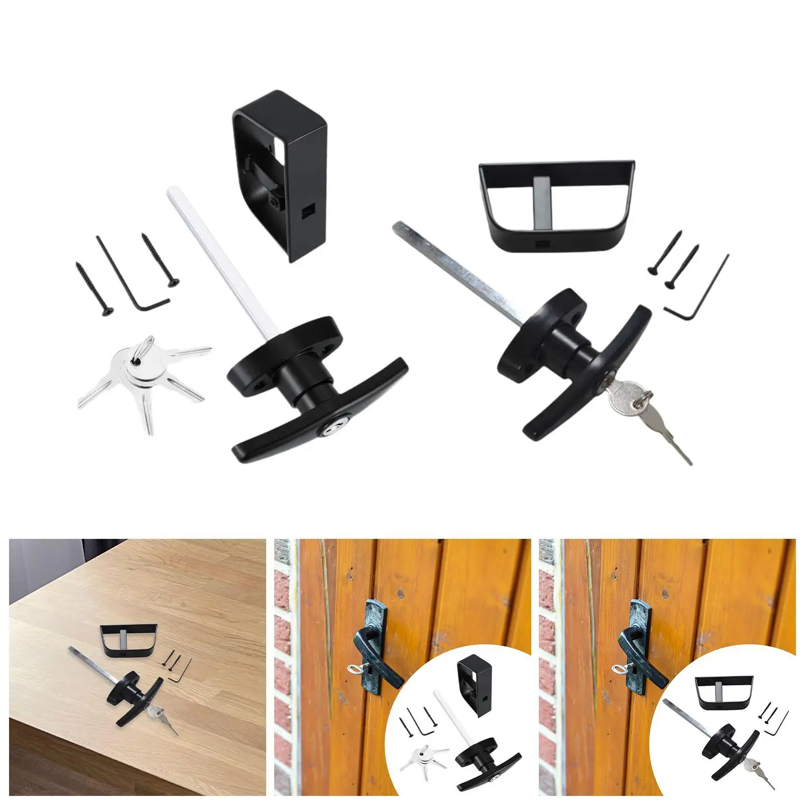 

Комплект дверных замков с Т-образной ручкой, сменный аксессуар для игровых домиков, универсальный