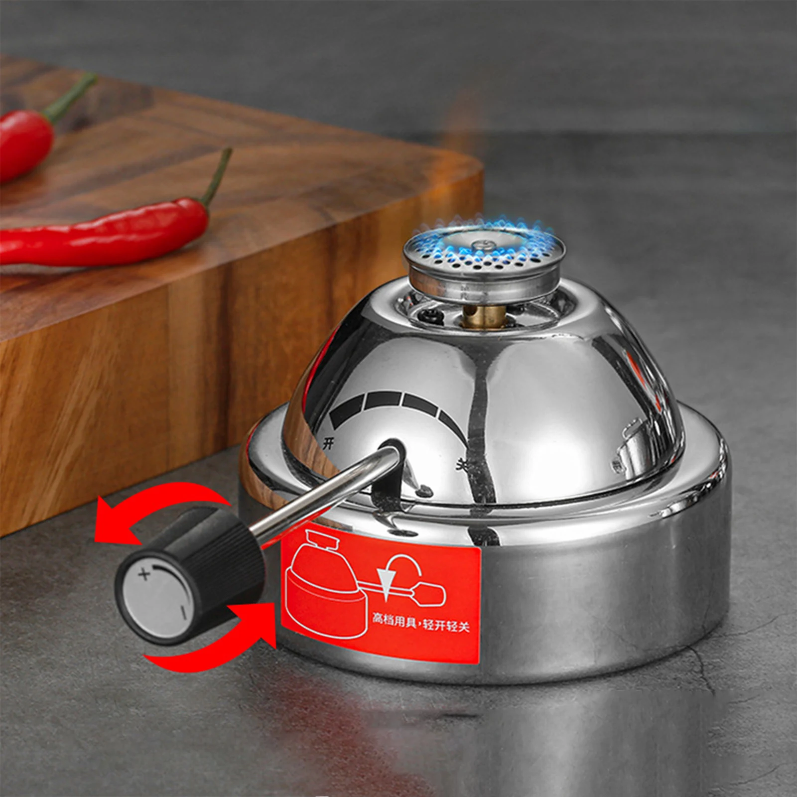 Butane Mini Burner Portable Gas Burner Inflatable Coffee Brewing Stove with Gas Valve Pipe Butane for Trekking Hiking and Picnic