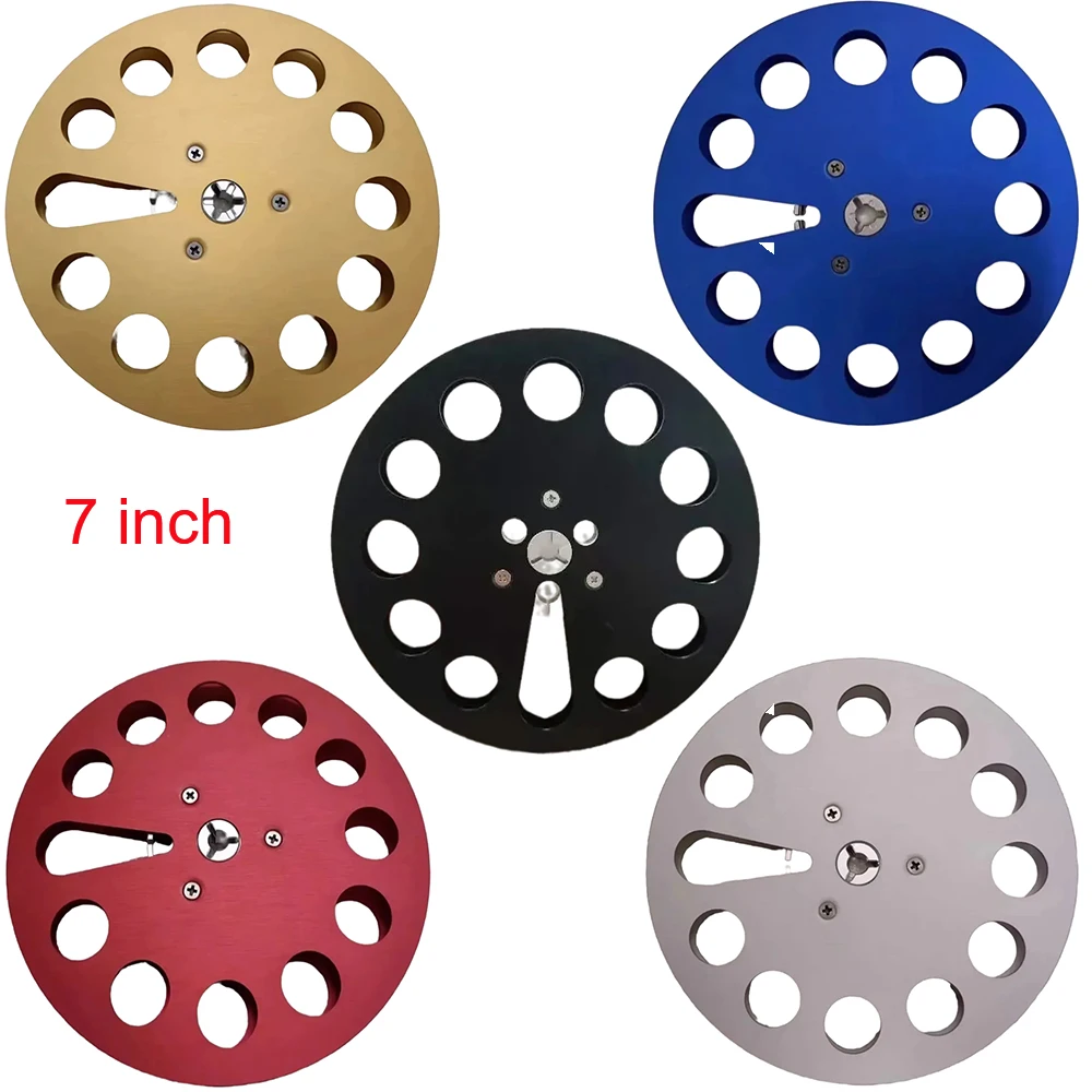 TEAC für 1/4 Zoll leere Aluminium-Aufwickelrolle, 7 Zoll, 12 Löcher, offener Gürtel, Kunststoff-Aufwickelrolle für eine Rolle zu Rolle, Bandrekorder-Teile