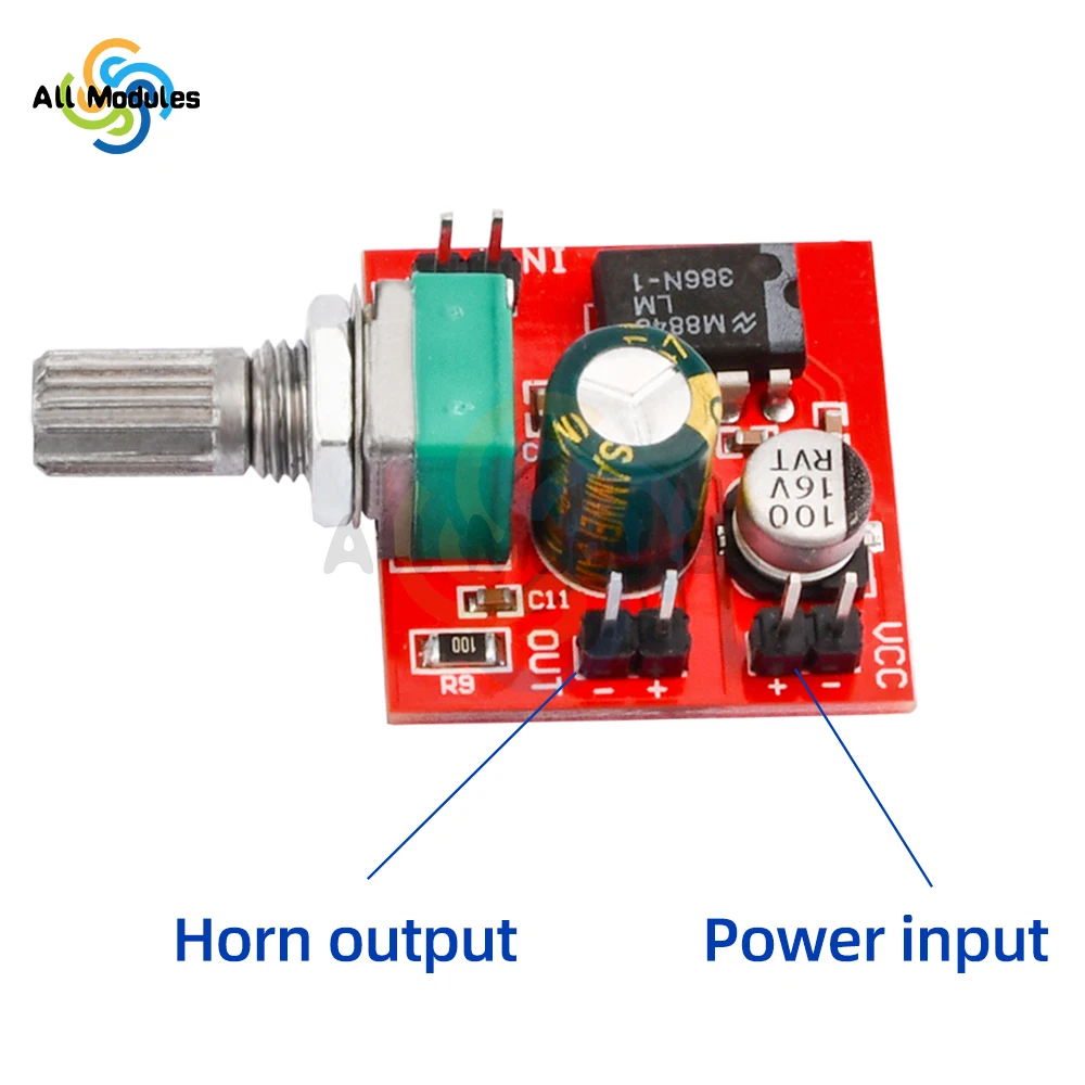 LM386 power amplifier board mono small power 0.5W miniature power amplifier module DC4V-12V power supply power amplifier modules