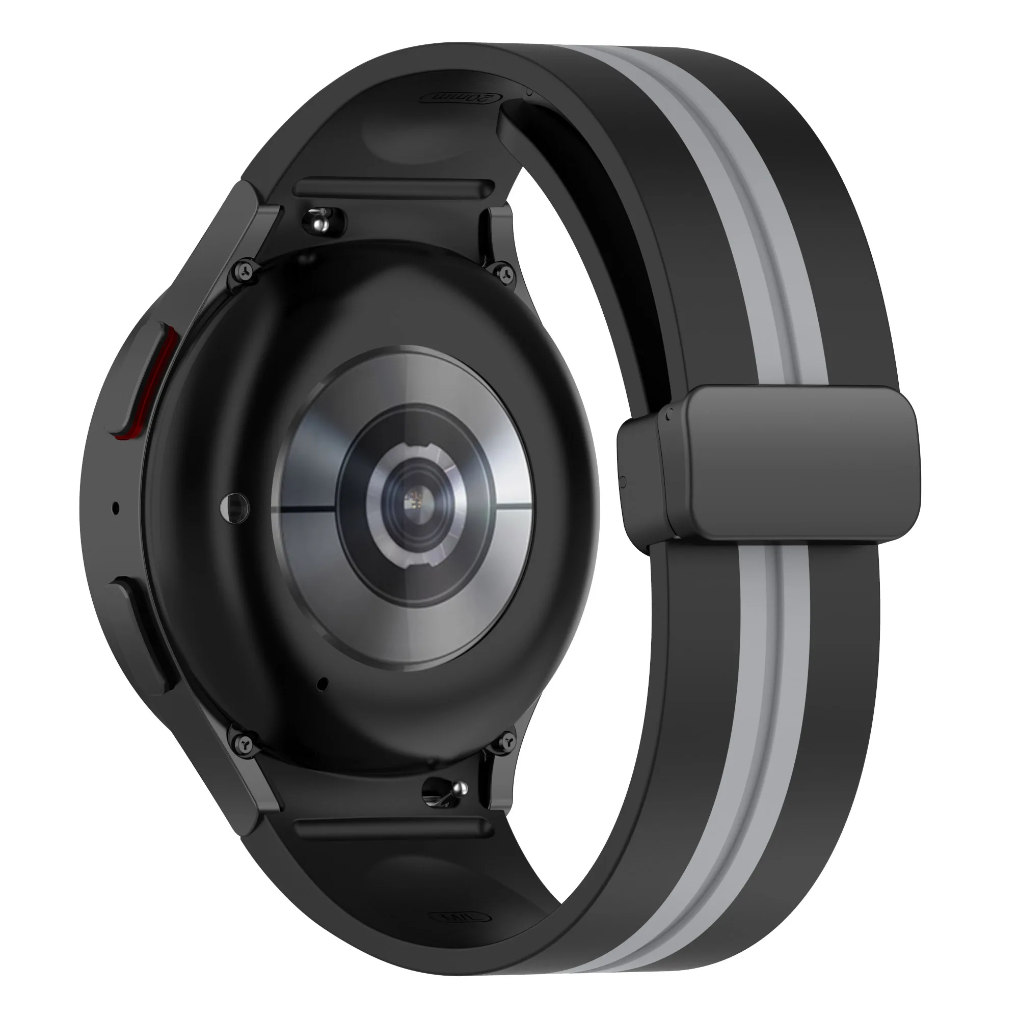 Original ซิลิโคนสายรัดหัวเข็มขัดแม่เหล็กสำหรับ Samsung นาฬิกา4/5 40 44มม.นาฬิกา5 Pro 45มม.สำหรับ Galaxy นาฬิกาคลาสสิก4 46 42มม.