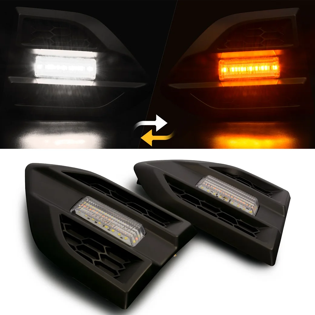 Vehicle Vent Side Fenders Cover Sticker Fit For Ranger T7 T8 2015-2020 Wildtrack Xl Xlt Pickup Car Led Turn Signal Lights Light